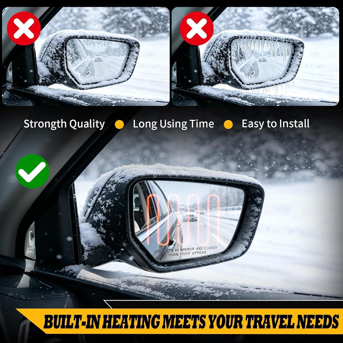 Right Mirror Assembly Compatible with Impala 2014-2020 12 Pins
