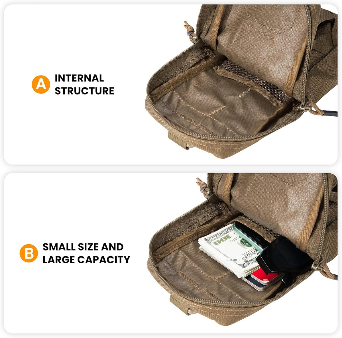 EXCELLENT ELITE SPANKER Tactical EDC Pouch Molle Utility Tool Pouches