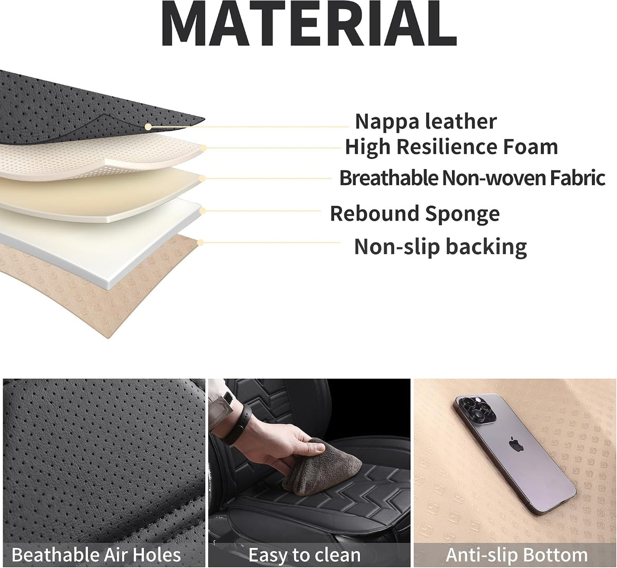 Leather Car Seat Covers Front Automotive Seat Protectors