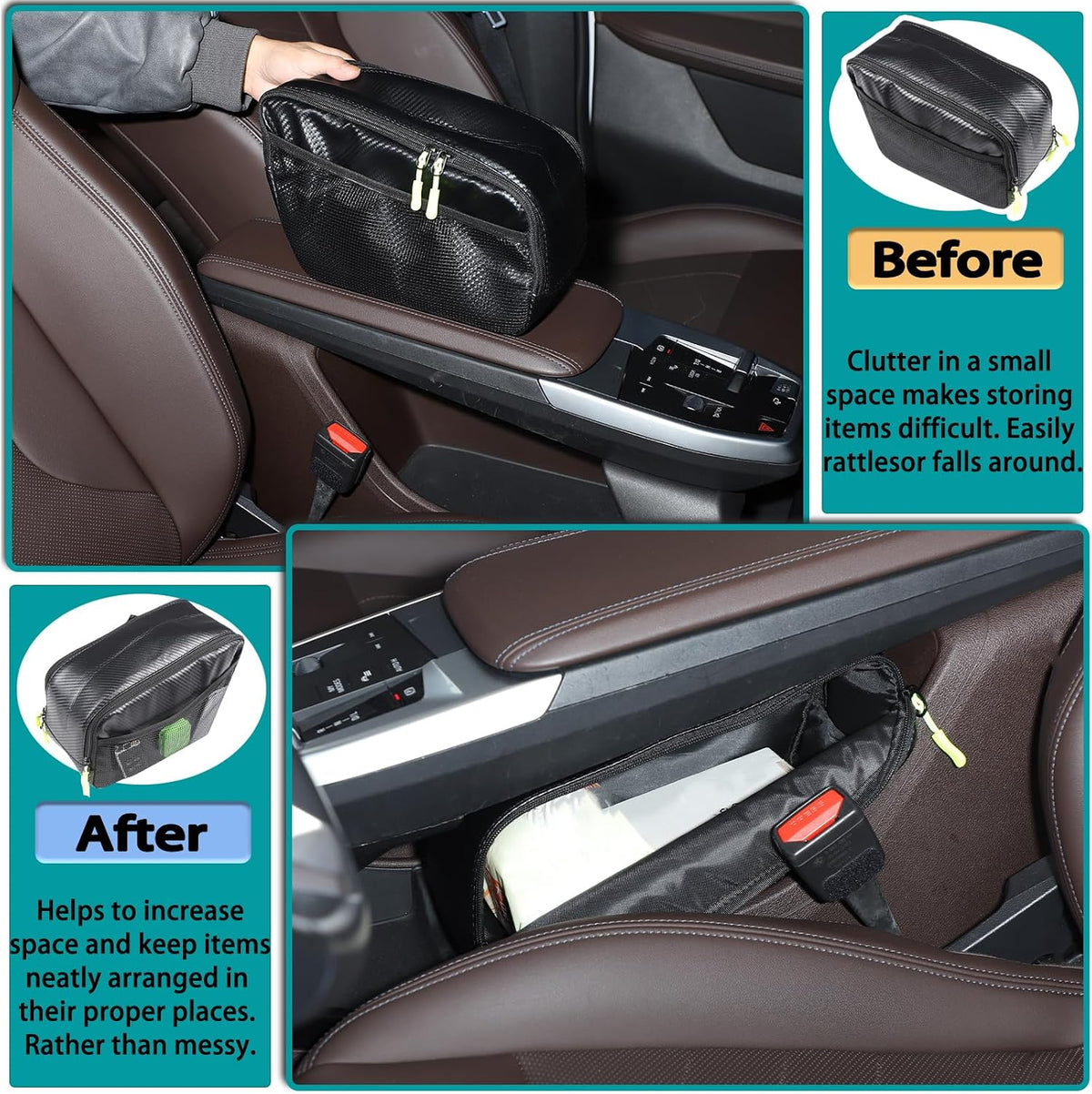 Car Storage Box Compatible with BMW X1 U11 2023 2024 2025