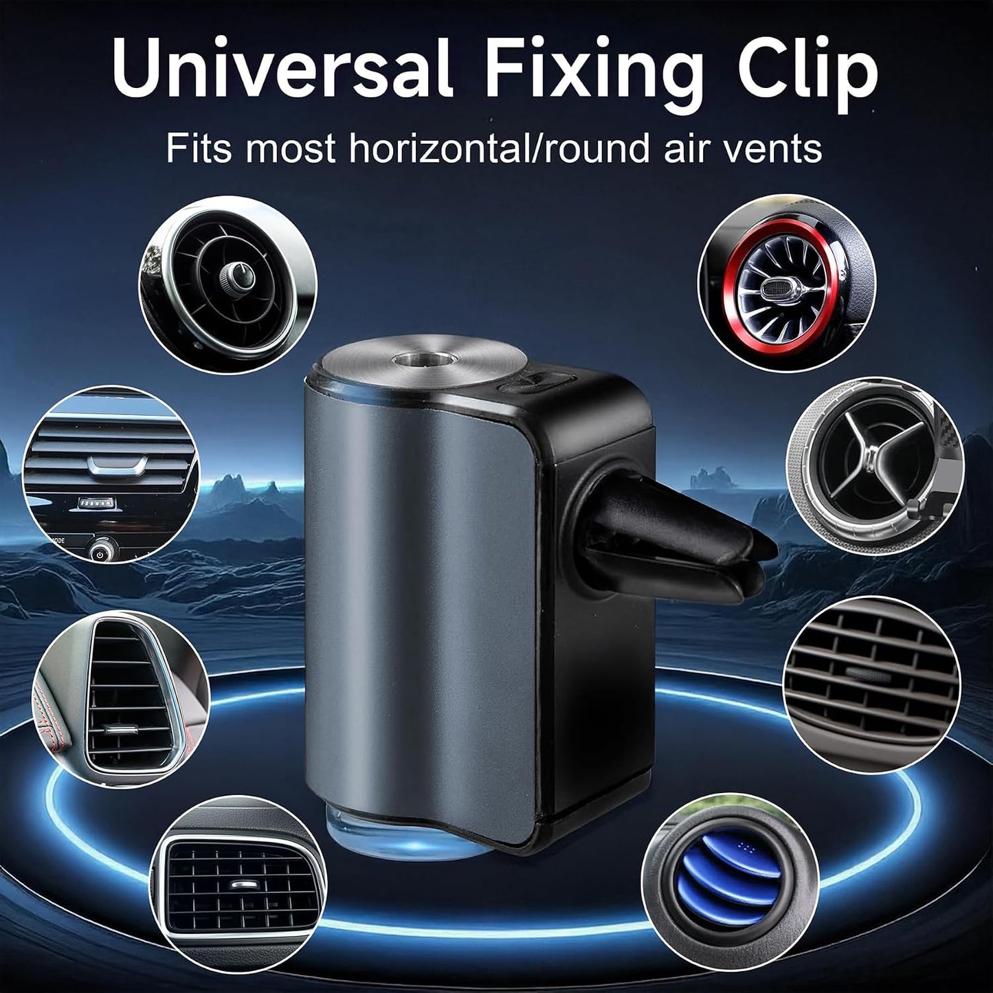 Smart Car Air Freshener Diffuser,Car Aroma Diffuser Air Freshener Spray Automatic with 6PCS Cologne Aromatherapy Oil