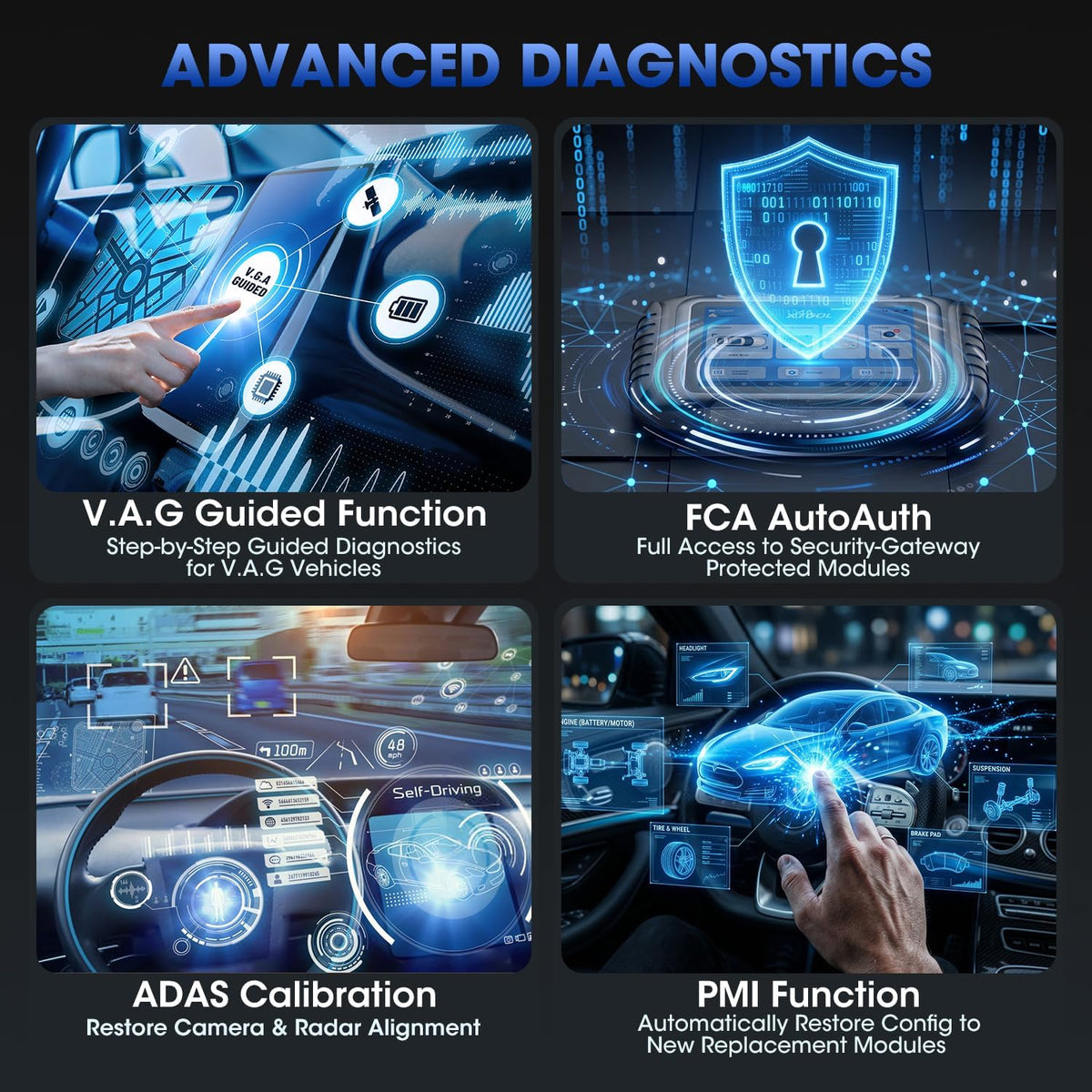 XTOOL D8BT V3.0 OBD2 Scanner, Bidirectional Scan Tool, ECU Coding