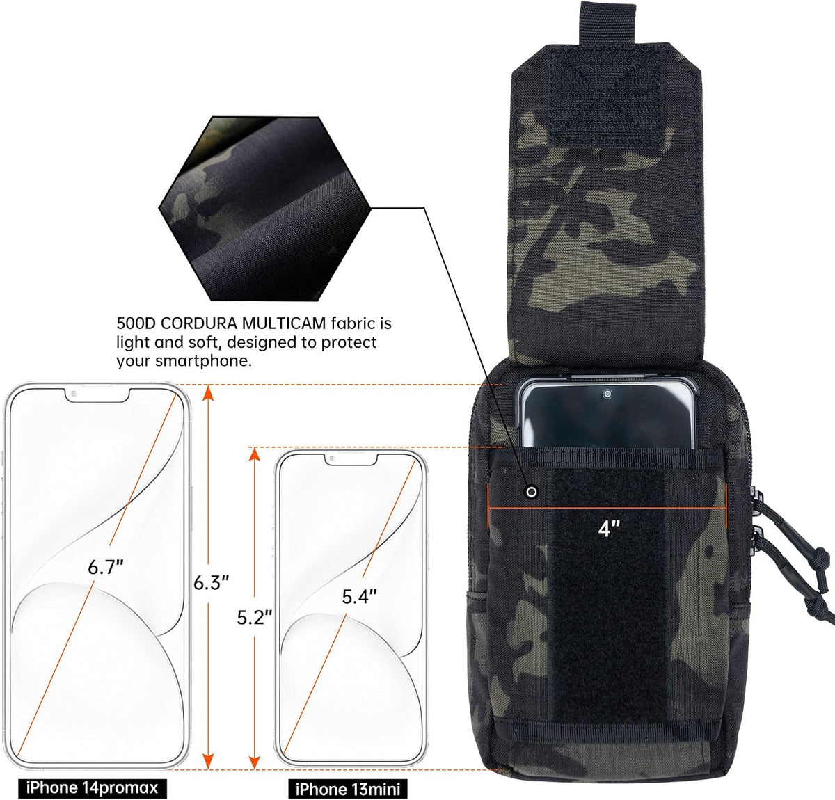 EXCELLENT ELITE SPANKER Tactical EDC Pouch Molle Utility Pouch Phone Pouch