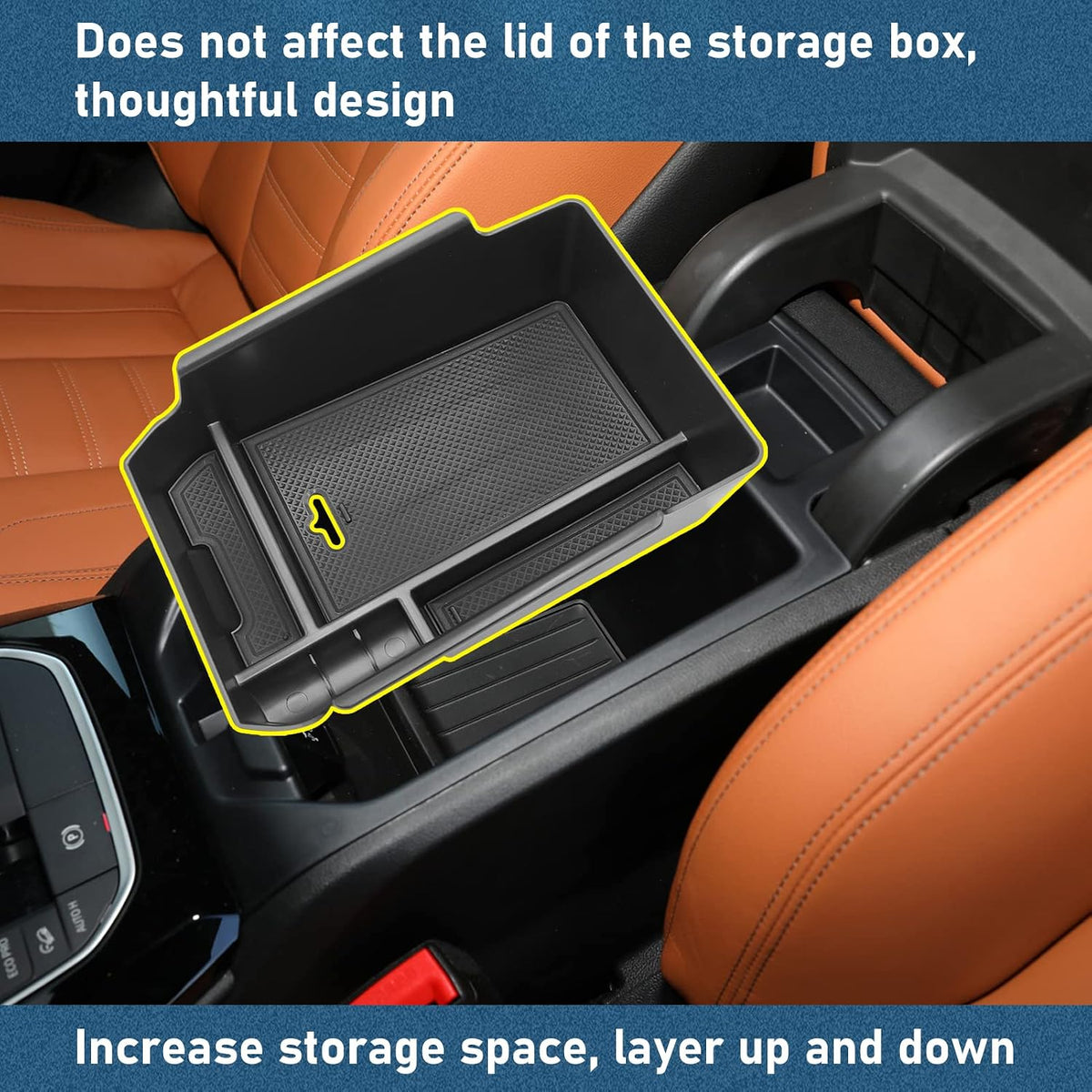 For BMW X3 G01 Center Console Organizer 2018-2024(Not Fit 2025+),1PC