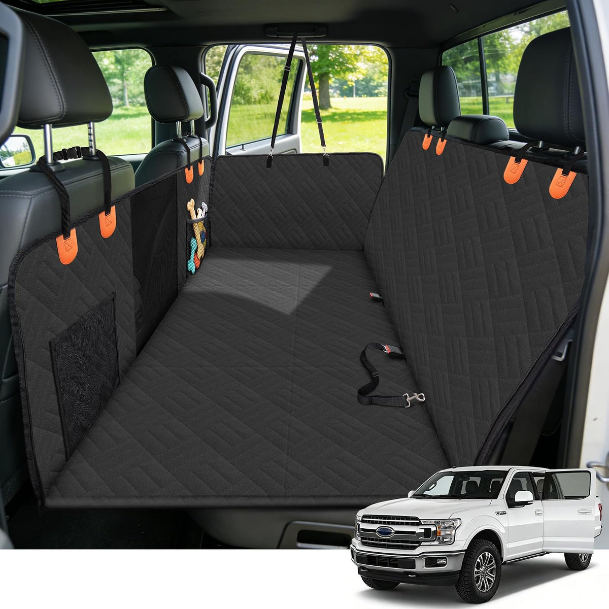Hard Bottom Dog Seat Cover 400LBS Back Seat Extender for Large Dogs