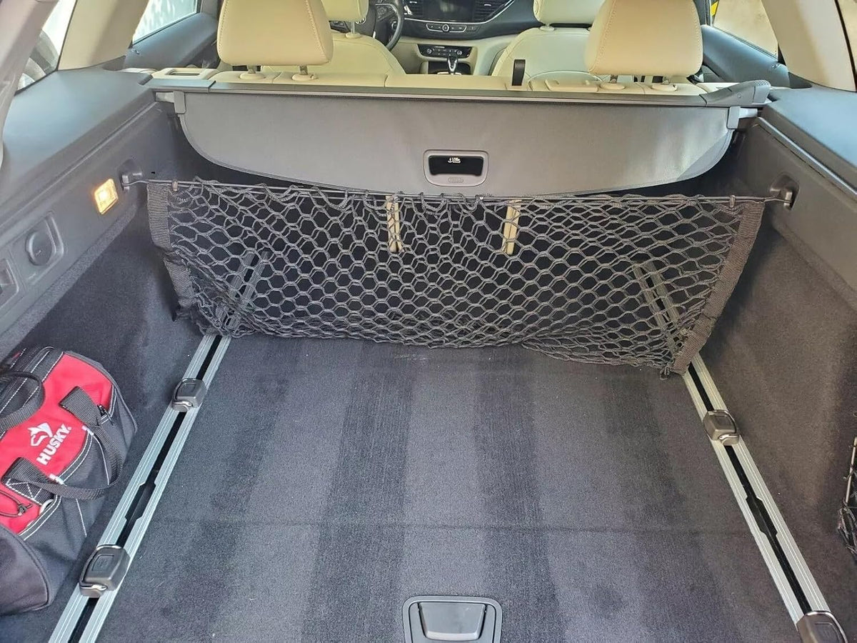 Rear Trunk Organizer Cargo Net for Buick Regal Tourx Sportback 2018–2020 – Envelope Style Cargo Net for Wagon/Hatchback – Premium Mesh Car Trunk Organizer – Compatible with Tourx