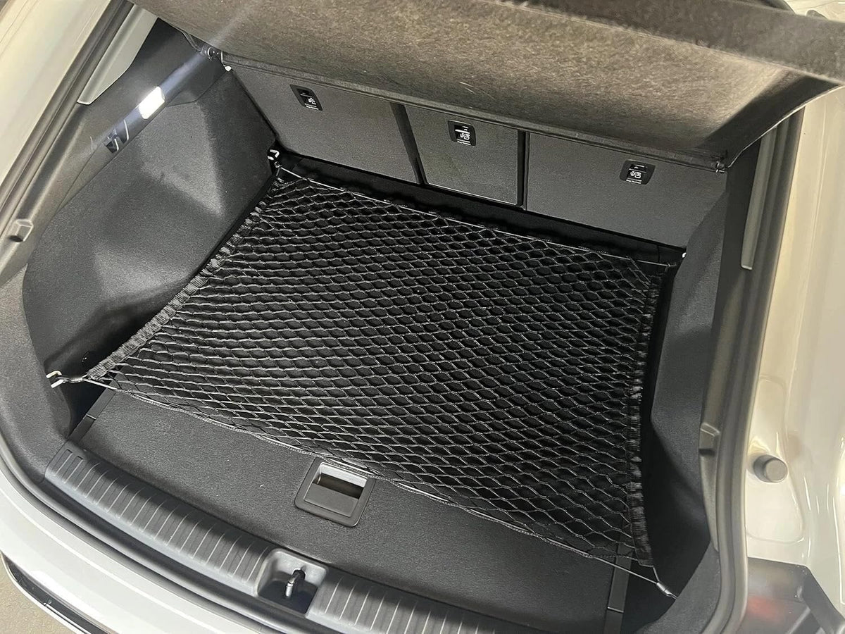Rear Trunk Organizer Cargo Net for Audi Q4 e-tron 2022-2026 – Floor Style Cargo Net for SUV – Premium Mesh Car Trunk Organizer Vehicle Carrier Storage – Compatible with Q4 e-tron