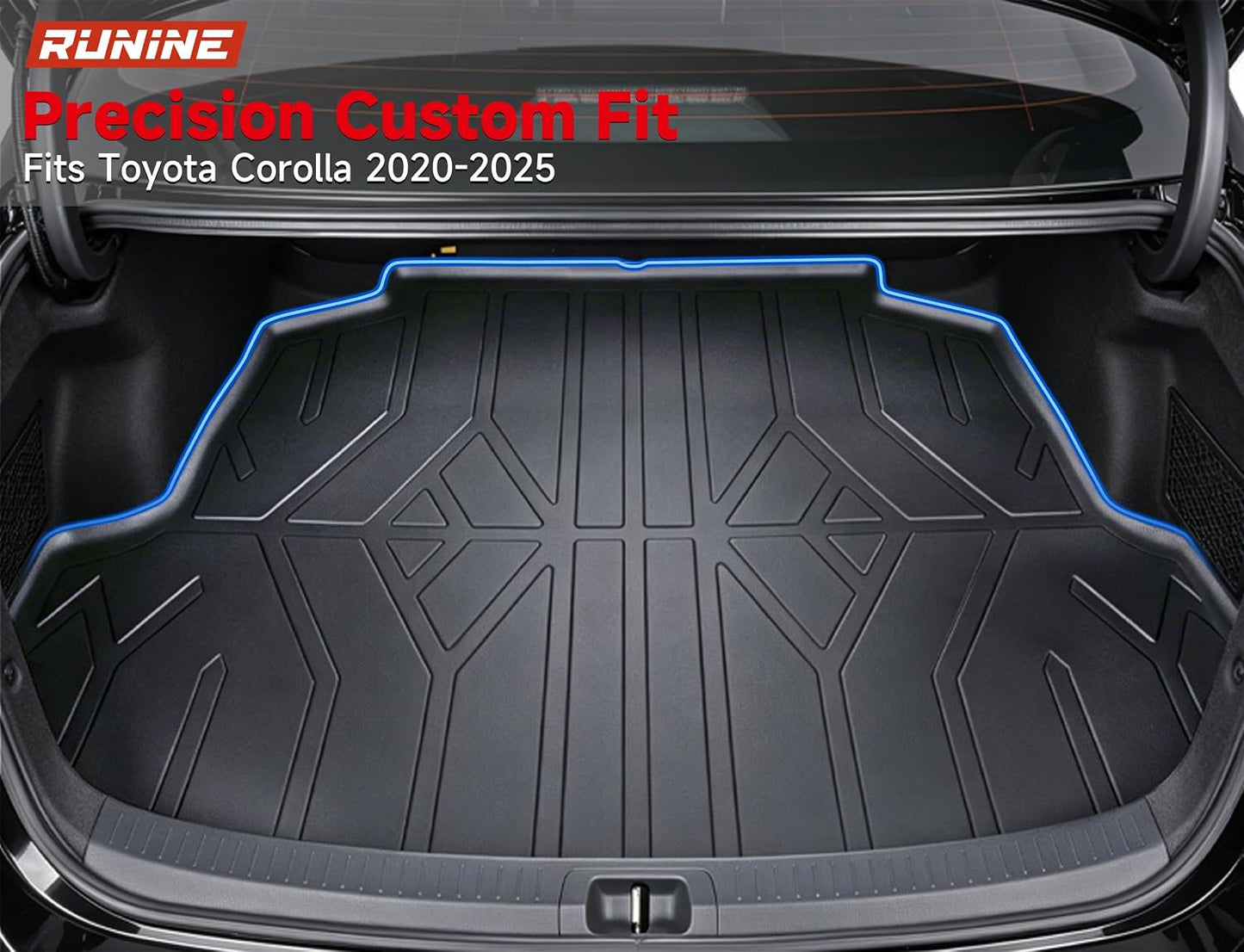 Floor Mats for Toyota Corolla 2020-2025 2026, All Weather Protection Custom Floor Mats Trunk Cargo and Car Windshield Cover Set for Toyota Corolla Accessories,Car Floor Liners Set