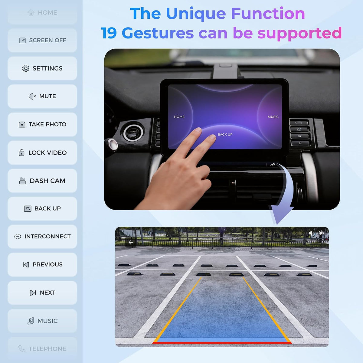 9" Wireless CarPlay & Android Auto Screen for Car with 1080p Backup Camera