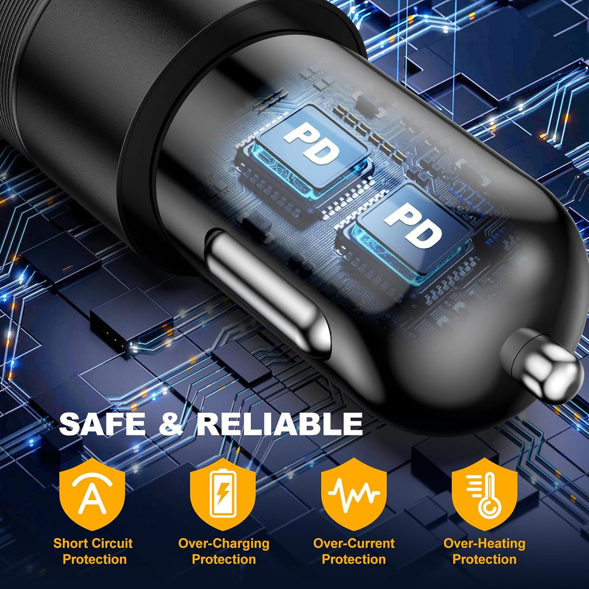USB C Car Charger 40W,OKRAY Dual USB Type C PD3.0 Fast Charging Car Charger