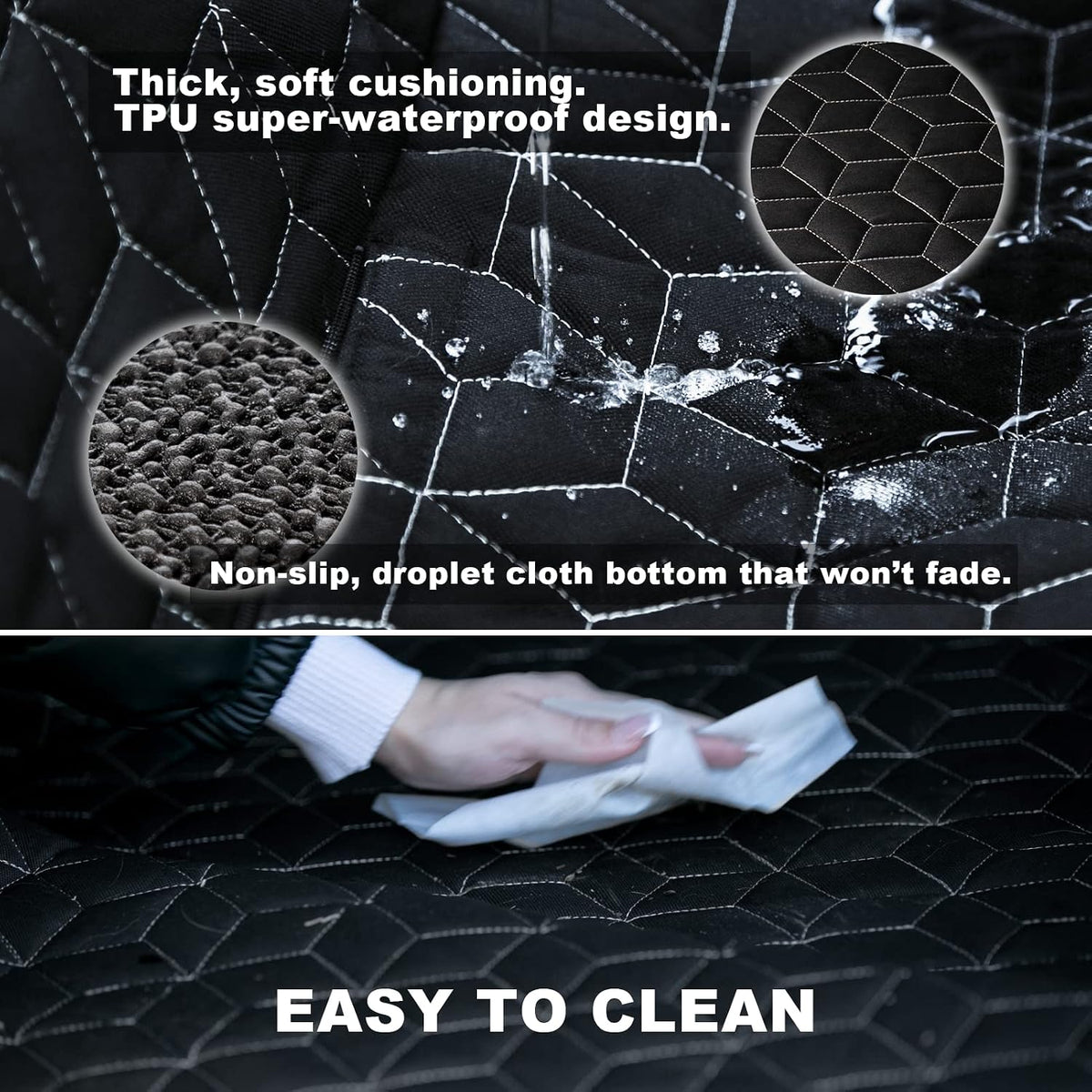 Meginc SUV Cargo Liner for Dogs,100% Waterproof Pet Trunk Car Seat Cover Mat with Bumper Flap Protector,Dog Protect Auto Carpet, Heavy Durable Pet Car Seat Protector for SUV CRV RAV4 Q5 CX5