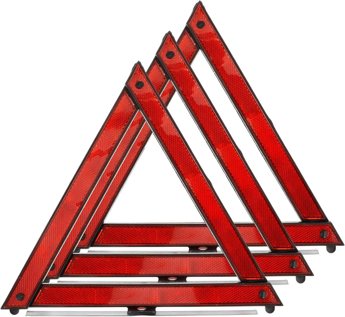 3pcs Reflective Warning Triangles for Traffic Safety and Road Parking