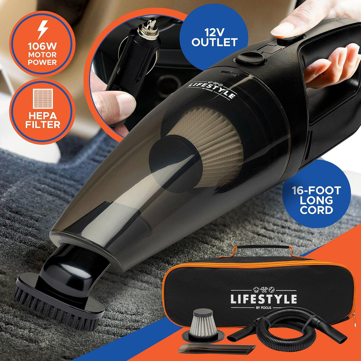 Lifestyle by Focus Car Storage and Vacuum Set