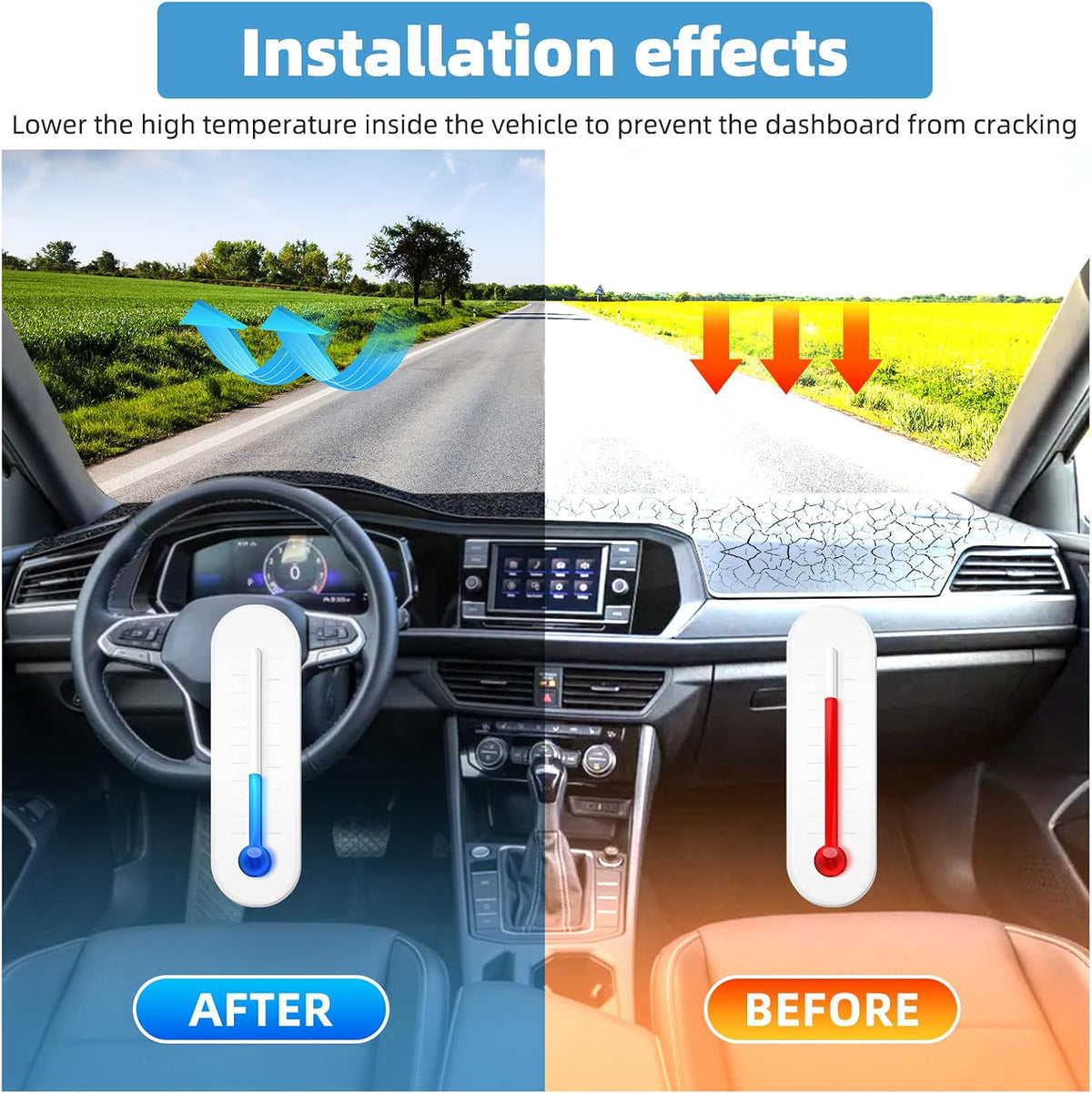 Dash Cover Mat Compatible with VW Volkswagen Jetta 2019-2023 Non-Slip Dashboard Cover Mat Sunshade UV Rays Protector Interior Accessories