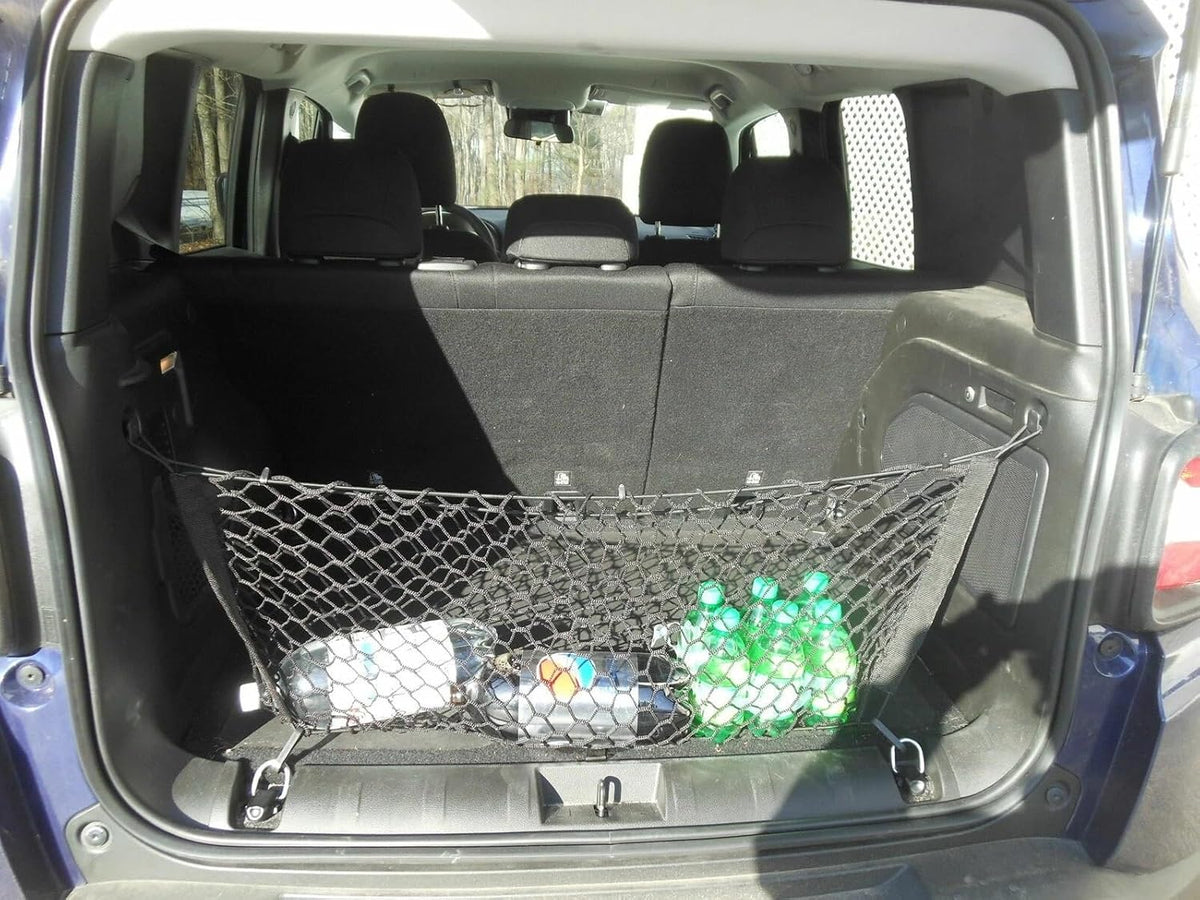 Rear Trunk Organizer Cargo Net for Jeep Compass 2017-2025 – Envelope Style Cargo Net for SUV – Premium Mesh Elastic Car Trunk Organizer Vehicle Carrier Storage–Compatible with Compass