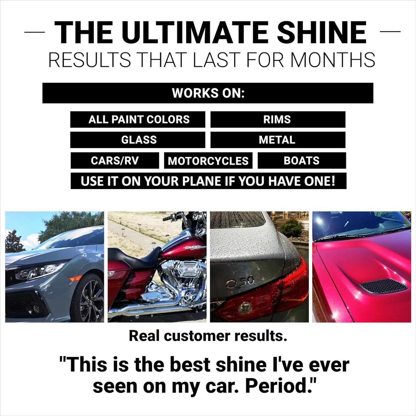 CAR GUYS Liquid Wax | Advanced Car Wax | Superior Protection with a Carnauba Shine | For all Paint Colors and Excellent Black | 8 Oz Kit