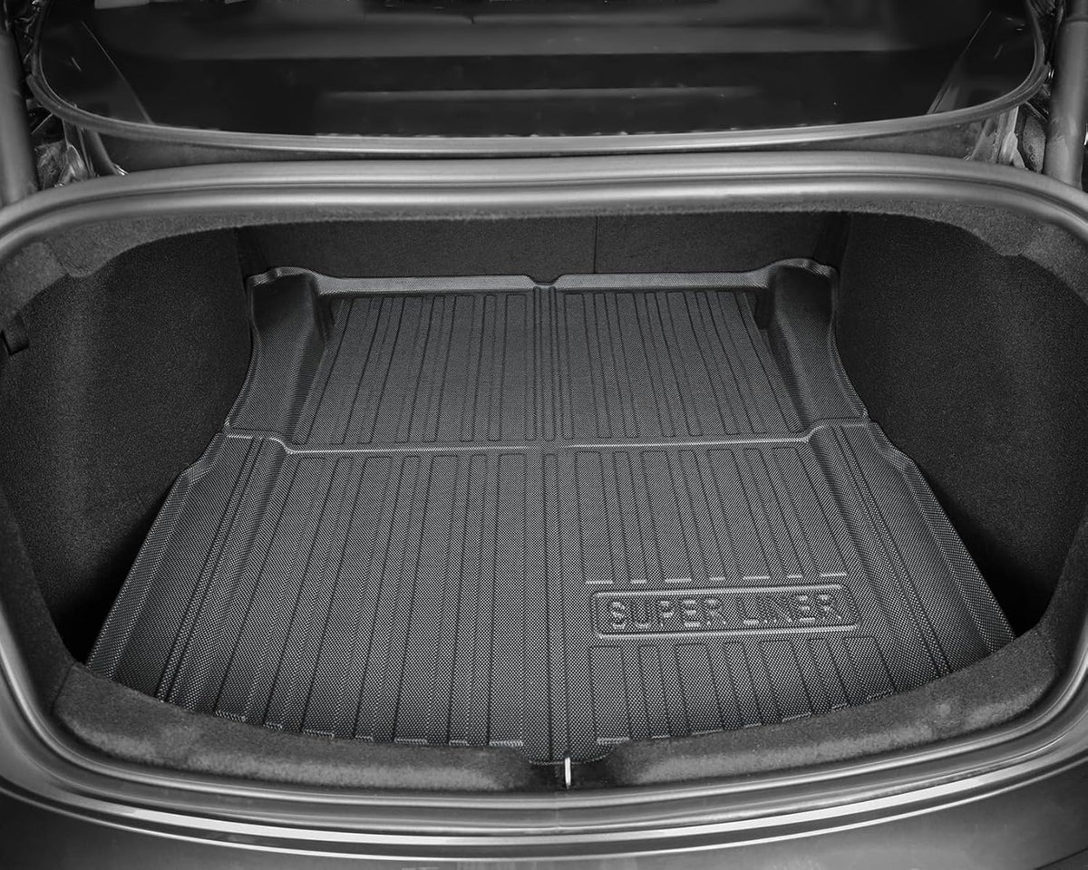 SUPER LINER Tesla Model 3 Floor Mats 2024-2026 2027 All-Weather 8-Pcs Set