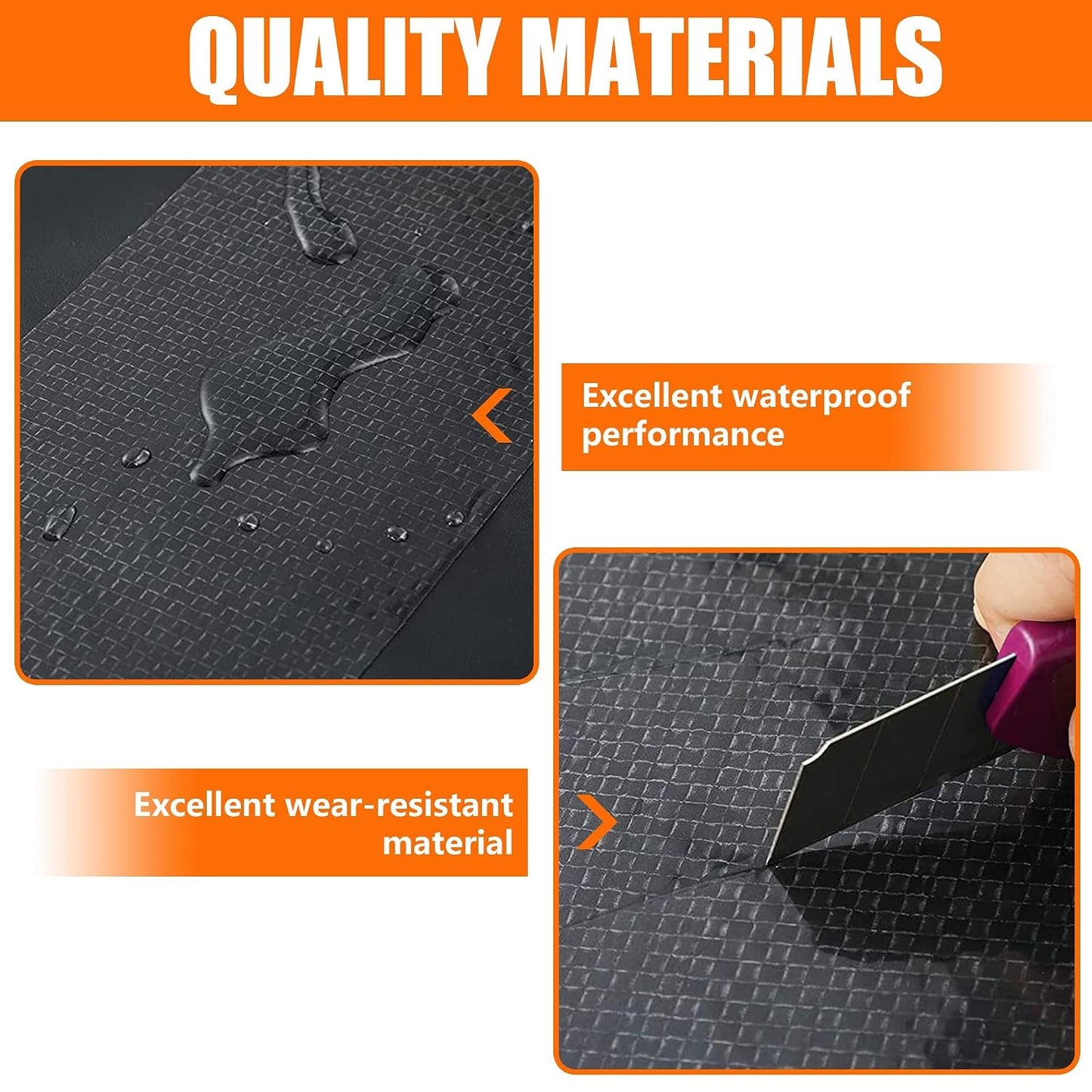 RV Underbelly Tape, 4 in x 50 ft Waterproof Repair Tape | Permanent butyl adhesive fabric tape seals tears, holes and cuts for RV, camper, travel trailer and mobile home underbelly