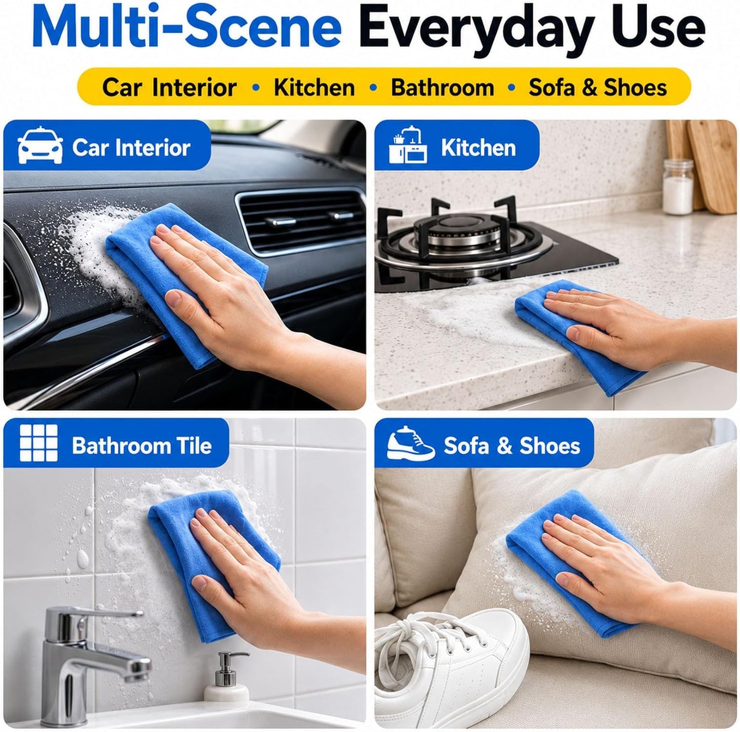 Lanenow Foam Cleaner All Purpose, Deep Cleaning Foam Cleaner for Car Interior, Dashboard, Seats, Kitchen, Bathroom Tile and Home Surfaces (1pcs)