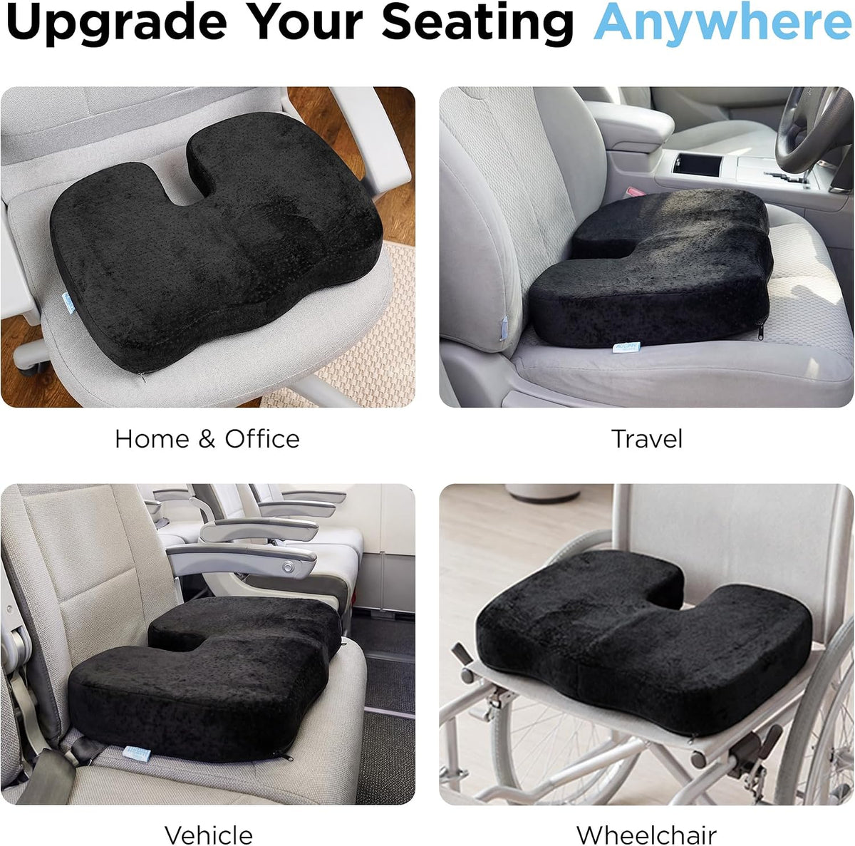 Memory Foam Seat Cushion for Office,Ergonomic Firm Support for Long Sitting