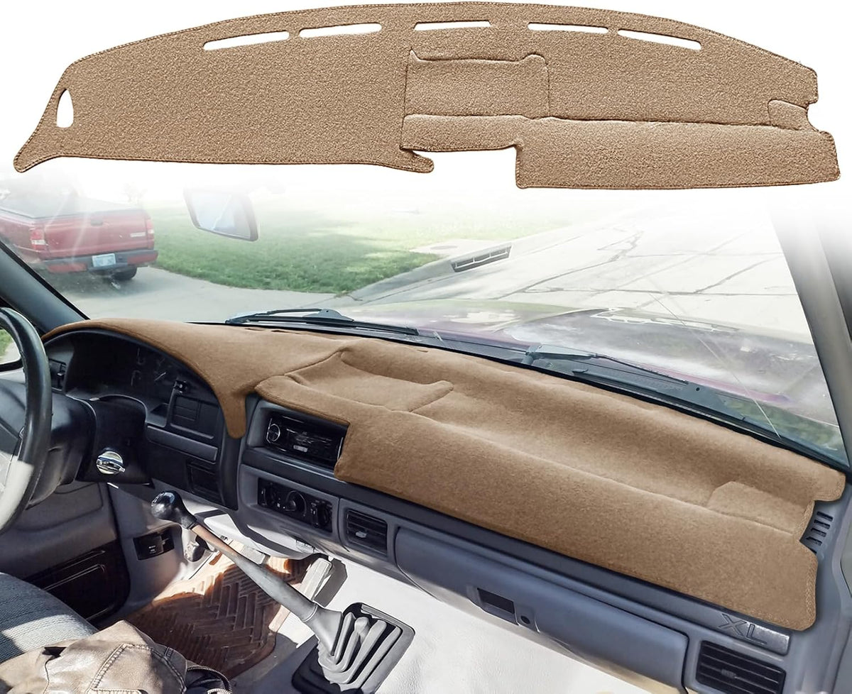 Yiz Dash Cover Mat for Ford F150 F250 F350 Bronco 1992-1997(92-97 Beige)J20