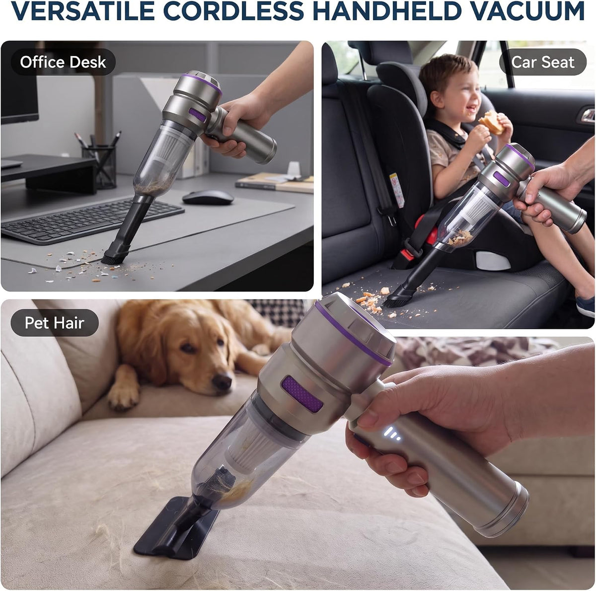 Car Vacuum Portable Cordless, Mini Handheld Vacuum and Blower