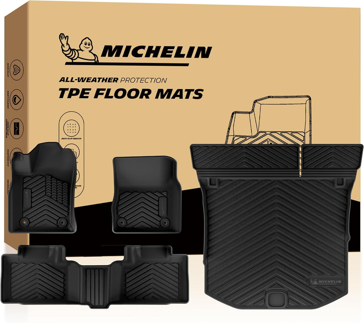 Michelin Vehicle Mats for 2013-2021 Jeep Grand Cherokee & 2022 WK (4 Piece)