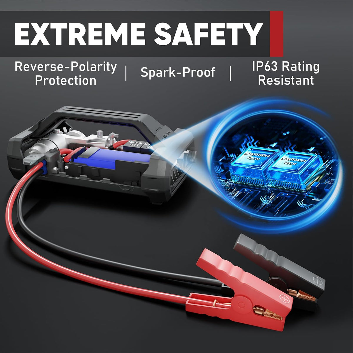 LOKITHOR JA400 Jump Starter with Air Compressor(7.5L Gas & 5.5L Diesel)