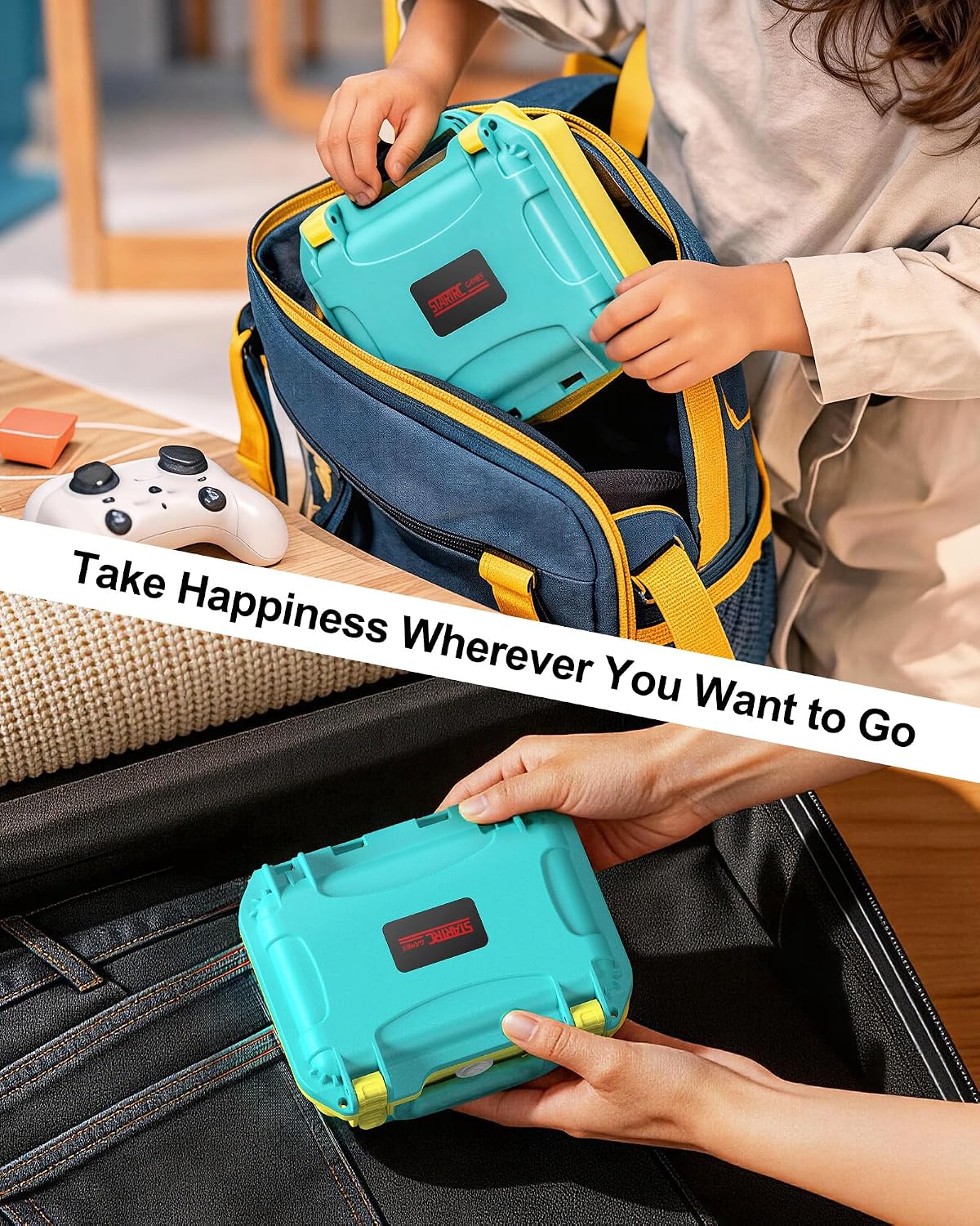 STARTRC GAMES Hard Carrying Case for Nex Playground Game System, Travel Bag with Soft Lining for Nex Playground Console, Power Adapter, HDMI Cable, Remote, Camera Privacy Cover and Other Accessories
