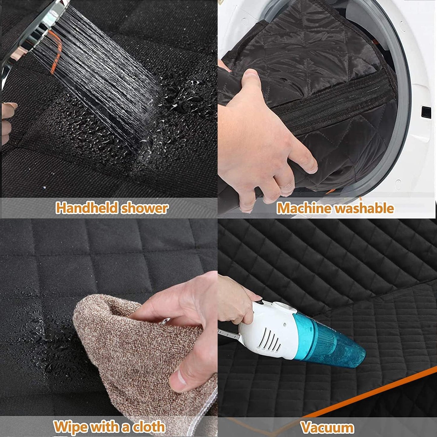 Dog Car Seat Cover for Back Seat Pet Cover for Dogs Waterproof Bench Seat Cover Protector Scratch Proof Nonslip Soft Dog Back Seat Cover for Cars Trucks SUV（48" L ×52" W