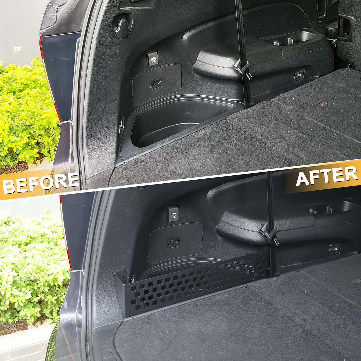 Trunk Modular Storage Panel Cargo Rack Compatible with Honda Pilot 2016-2022, Trunk Side Organizer Shelf Storage Backet Accessories Aluminum Alloy (Left Side)