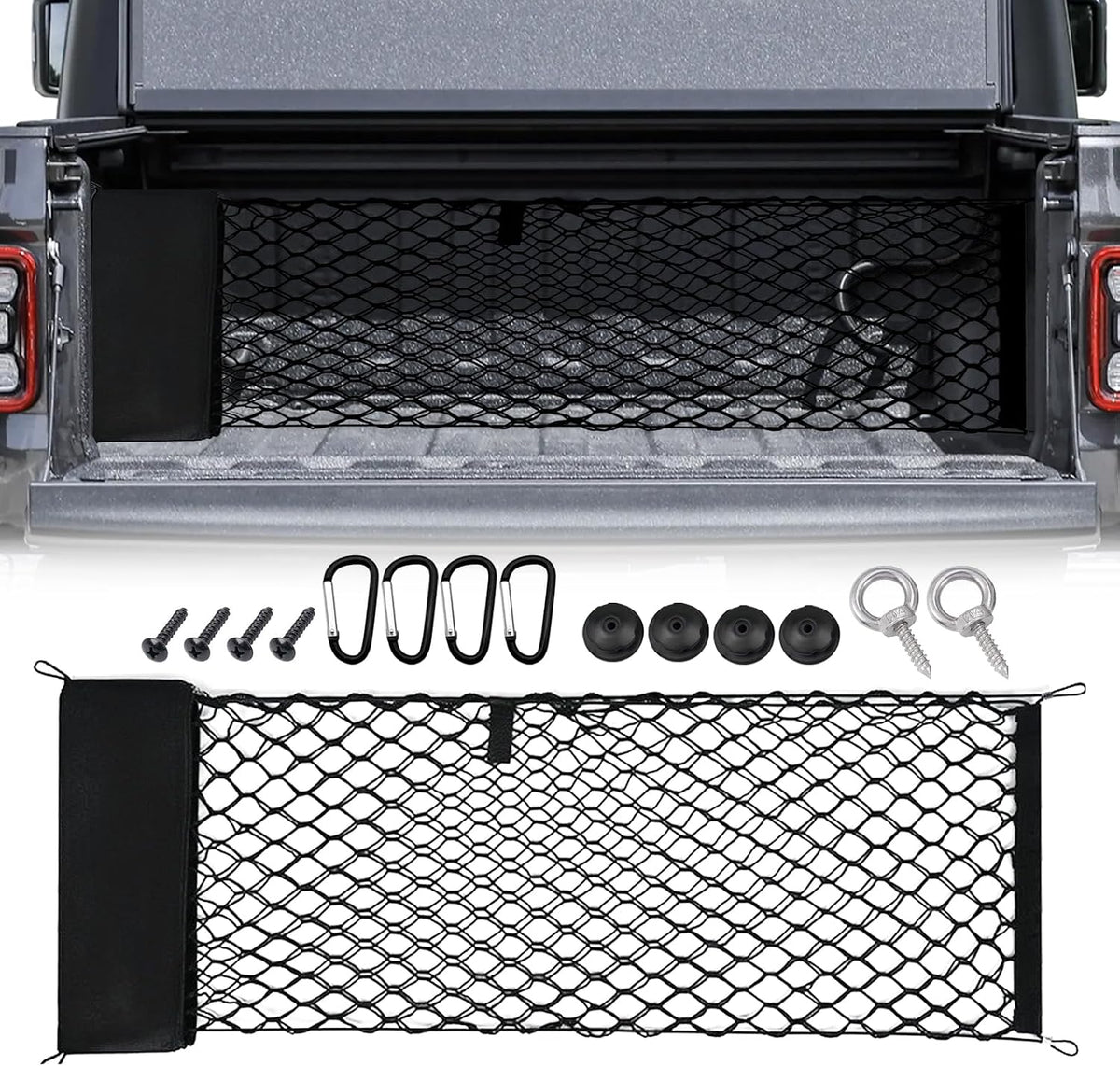 Cargo Net Fits for Dodge Ram 1500 2020-2025 2026 with Storage Bag