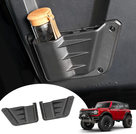 Mabett Rear Door Pocket for Ford Bronco Accessories 2026 2021-2025, Side Door Storage Box fit Bronco 4-Door, Drilling Required, Black