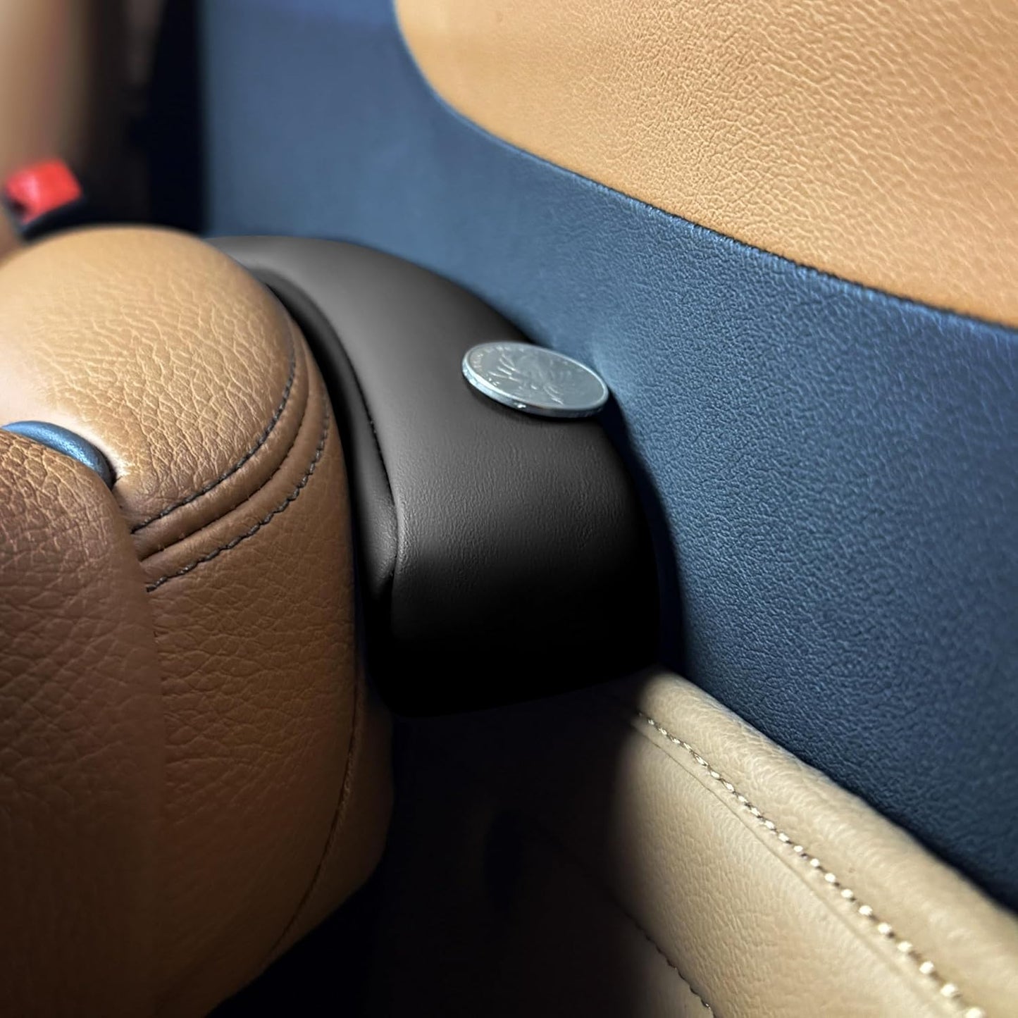 Car Seat Gap Filler 2 Pack, Faux Leather Strip/Plug Console Blockers for Cars, Trucks, SUVs, Adjustable Width 1.4–2.4 Inch, Universal Fit Prevents Items Falling Between Seats