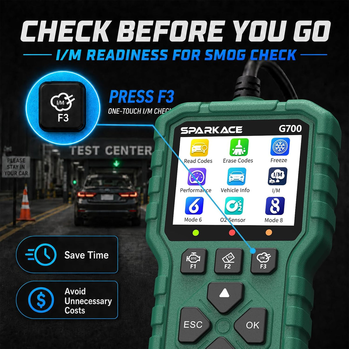 Launch G700 OBD2 Scanner, Car Code Reader with Live Data & I/M Check