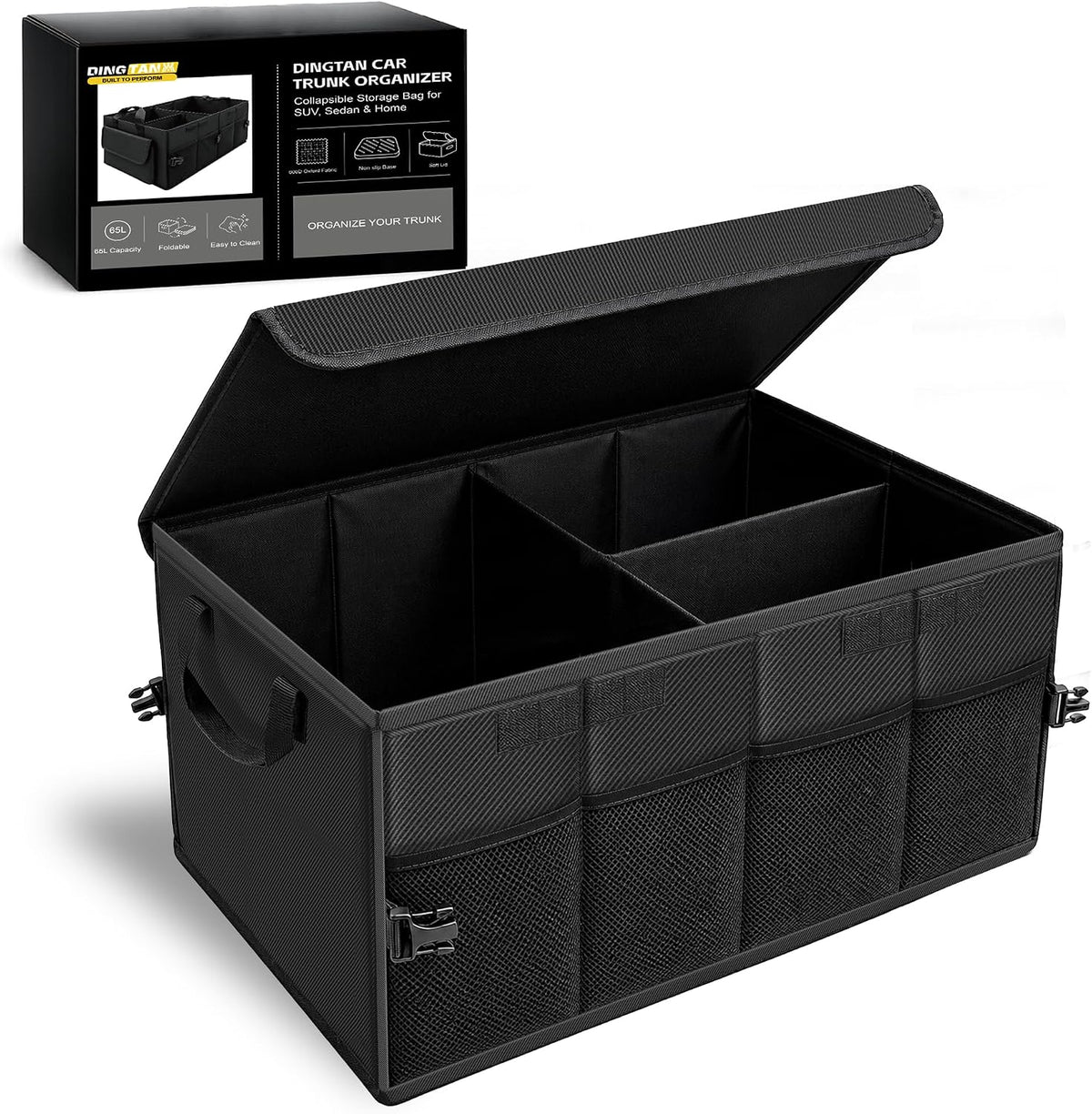 Trunk Organizer, Large Foldable Car Organizer for SUV, Jeep, Sedan