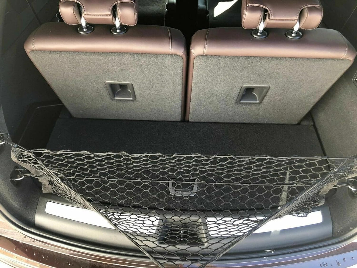 Rear Trunk Organizer Cargo Net for Cadillac XT6 2020–2025 — Envelope Style Cargo Net for SUV—Premium Mesh Elastic Car Trunk Organizer Vehicle Carrier Storage—Compatible with Caddy XT6