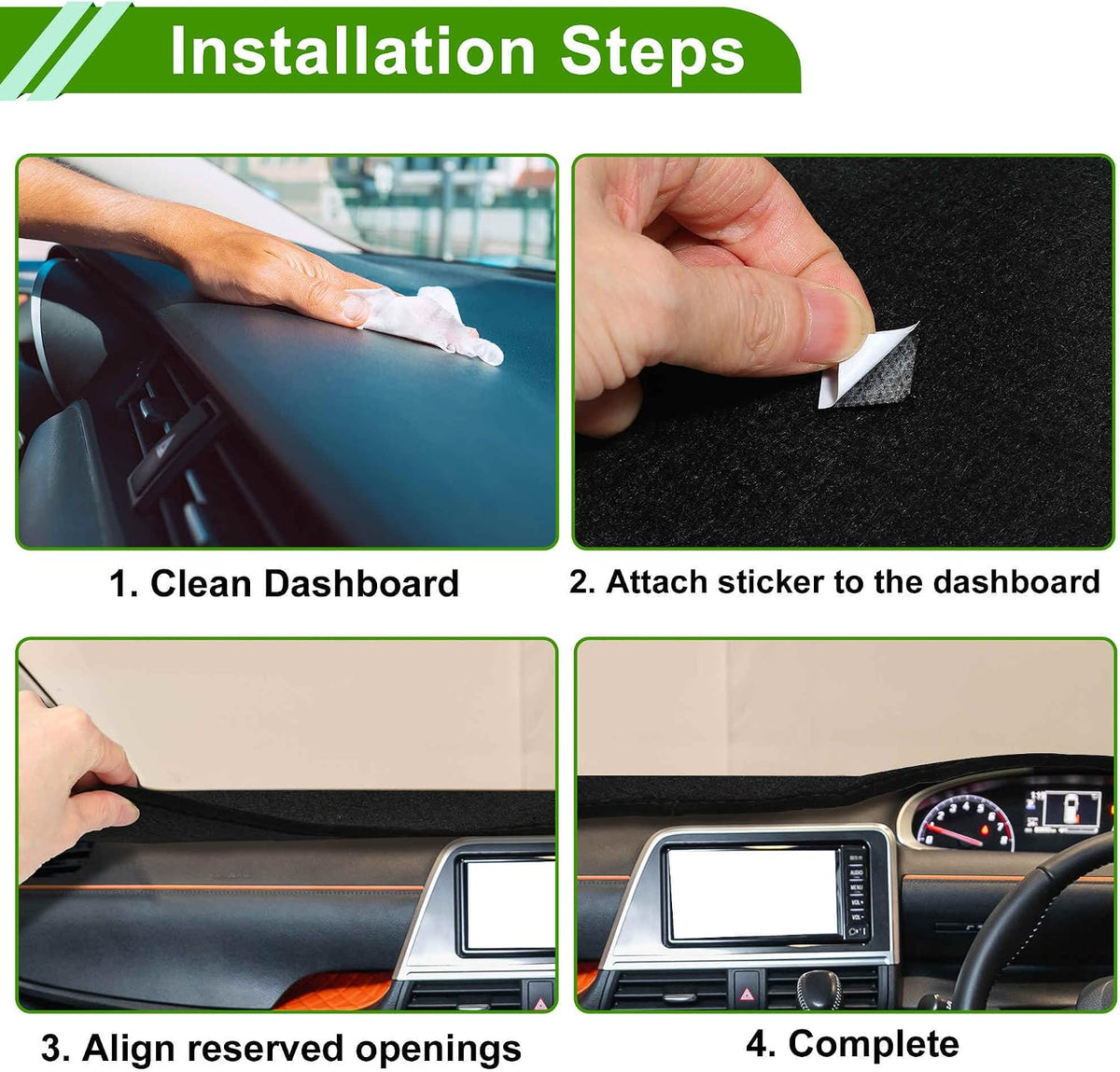 Dashboard Cover Mat Carpet for BMW X5 F15 2014-2018 with Hud