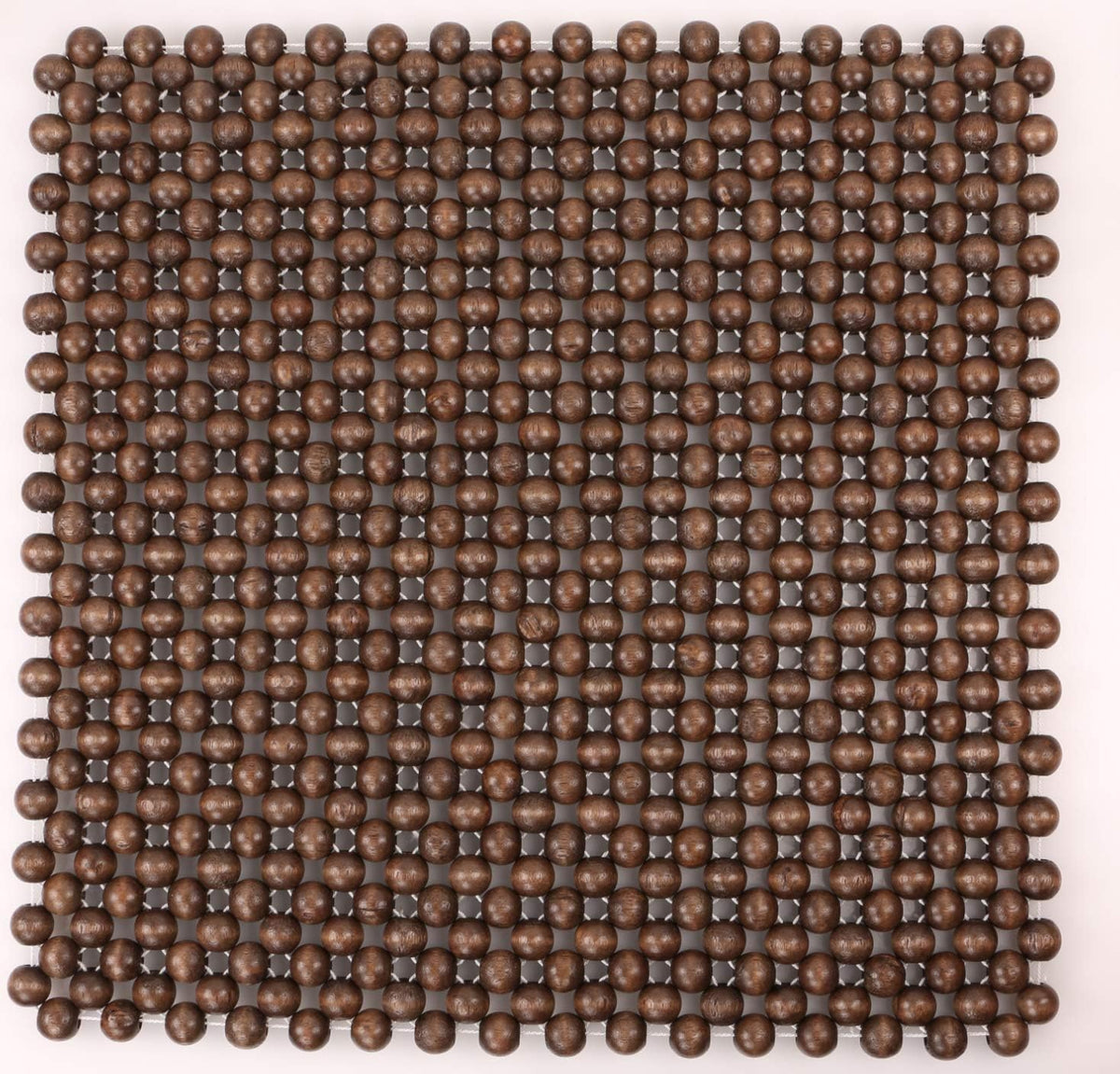 Natural Wood Beaded Seat Cover Pad Mat Comfy Cool Summer Massage Seat Cushion (Square) Medium Size for Car, Sedan,SUV Office Chair