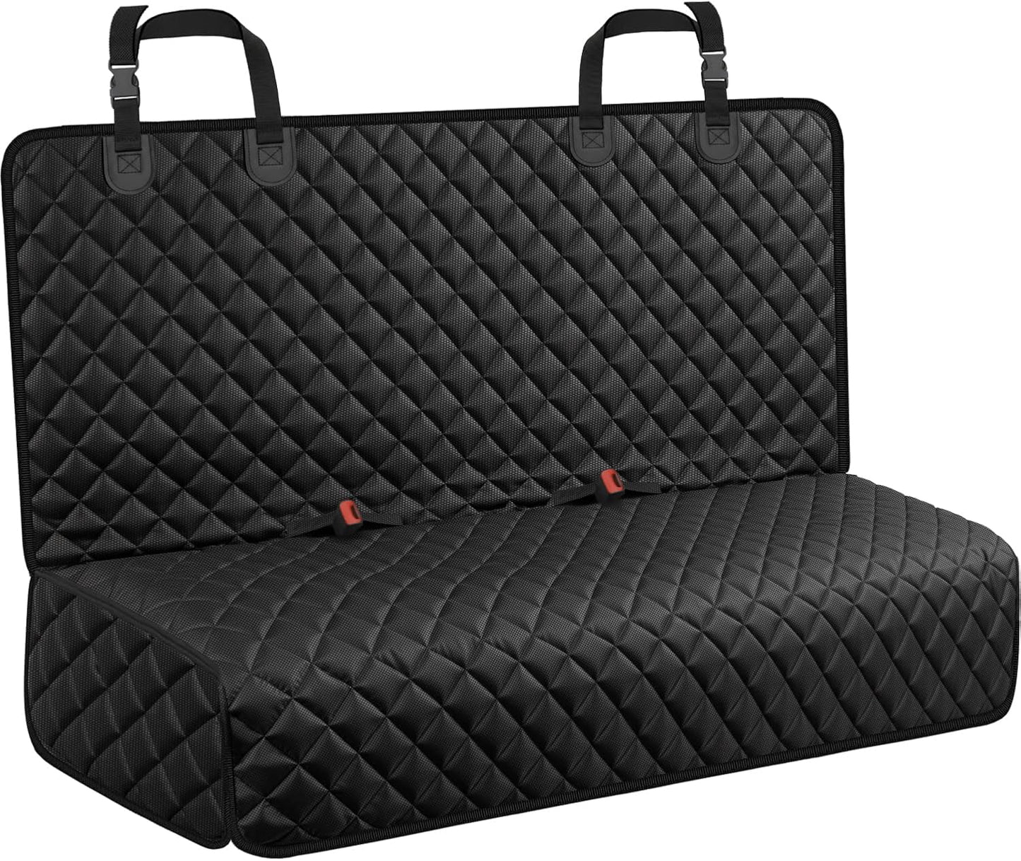URPOWER PU Leather Dog Car Seat Cover for Back Seat, Waterproof Non-Slip Bench Seat Protector for Dogs, Easy-Clean Scratch-Resistant Pet Seat Cover for Mid-Size Cars & Mid-Size SUVs