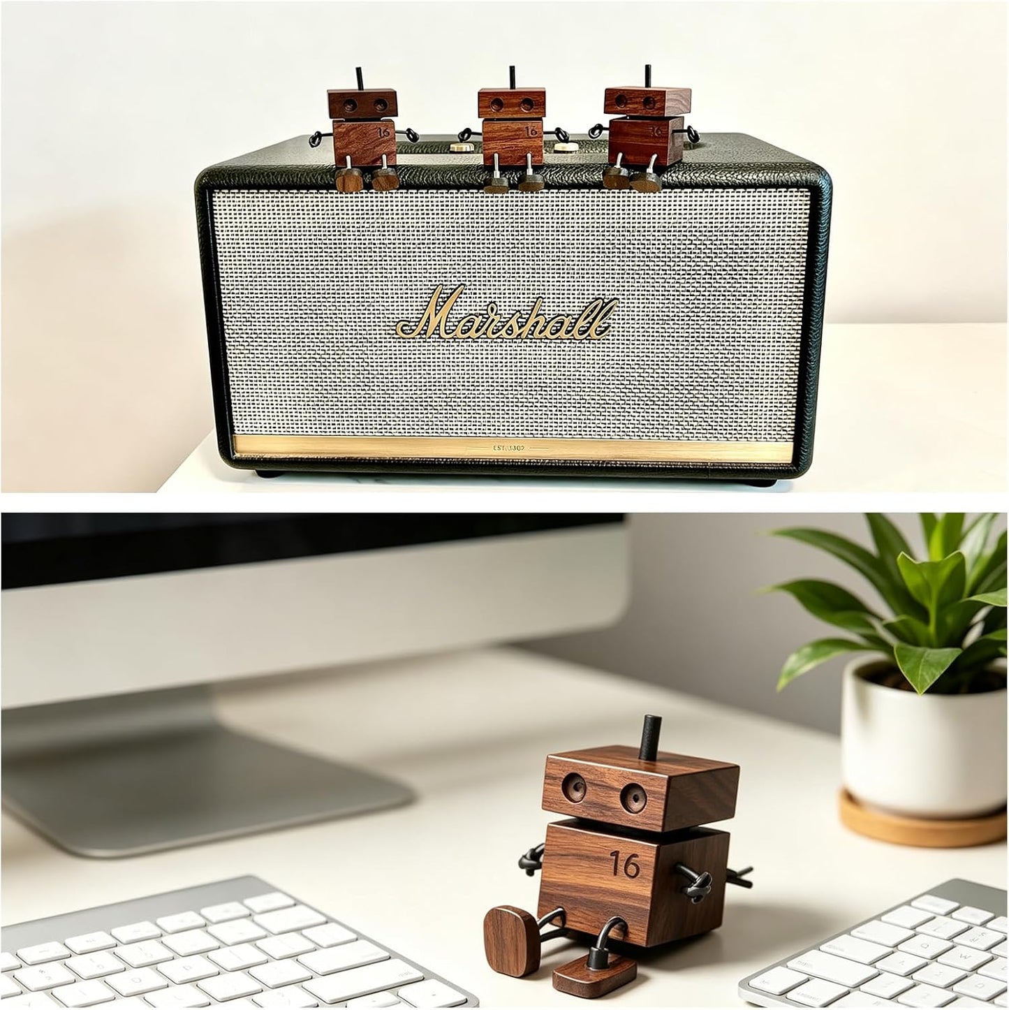 Car Air Fresheners Cute Shaking Wooden Man Figurine Diffuser For Car Dashboard Reusable Air Freshener Gifts Car Vent Clip Car Odor Eliminator Fun Car Accessories Gift Set