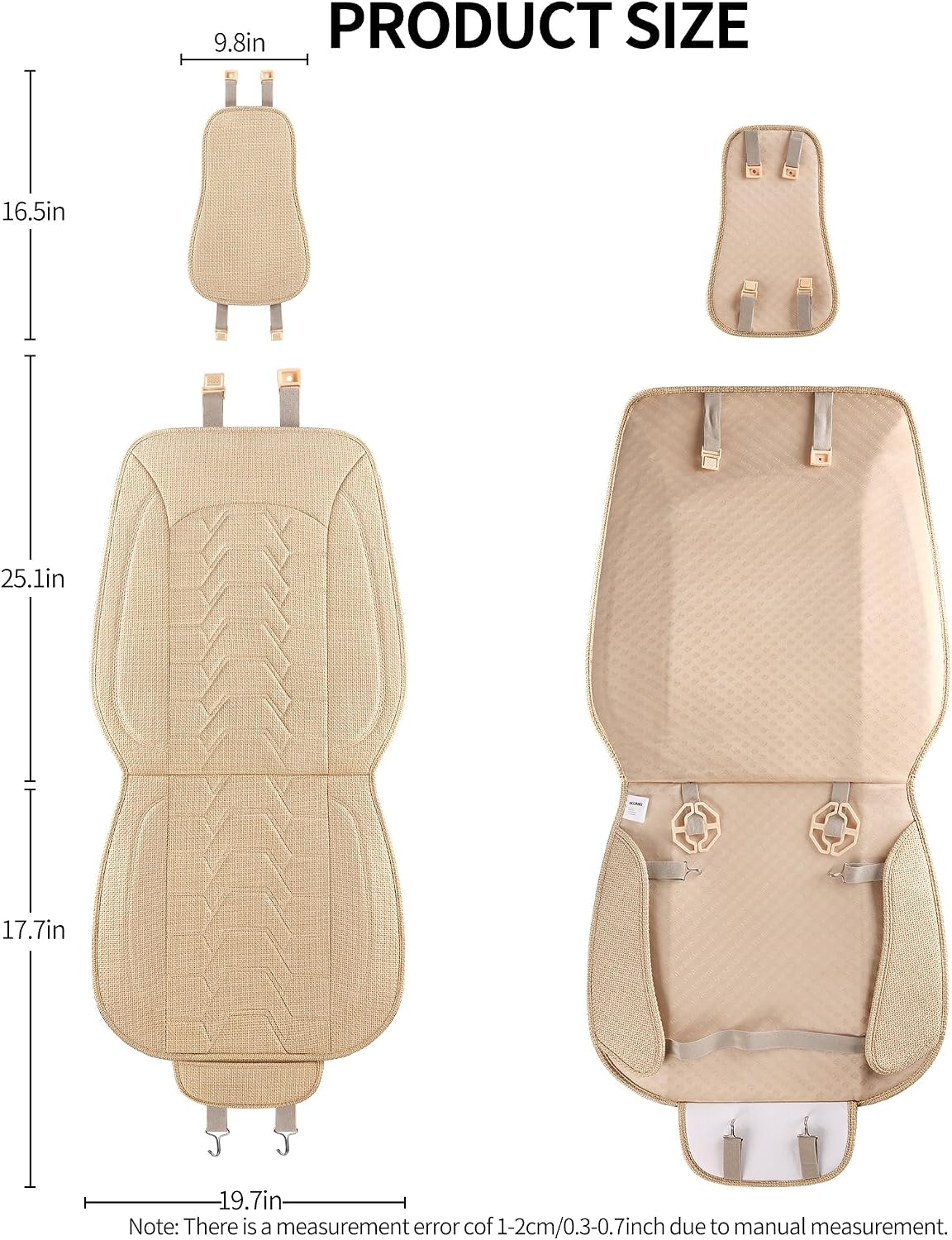 Linen Front Car Seat Covers Cloth Fabric Seat Protectors