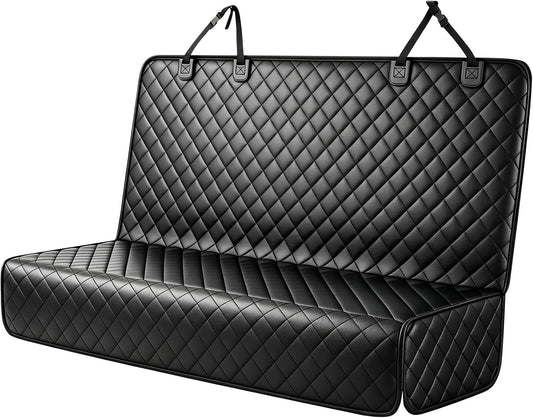 PETICON Waterproof Scratchproof Pet Bench Seat Covers for Cars, SUVs, Nonslip Durable Back Seat Cover for Dogs, Washable Backseat Protection