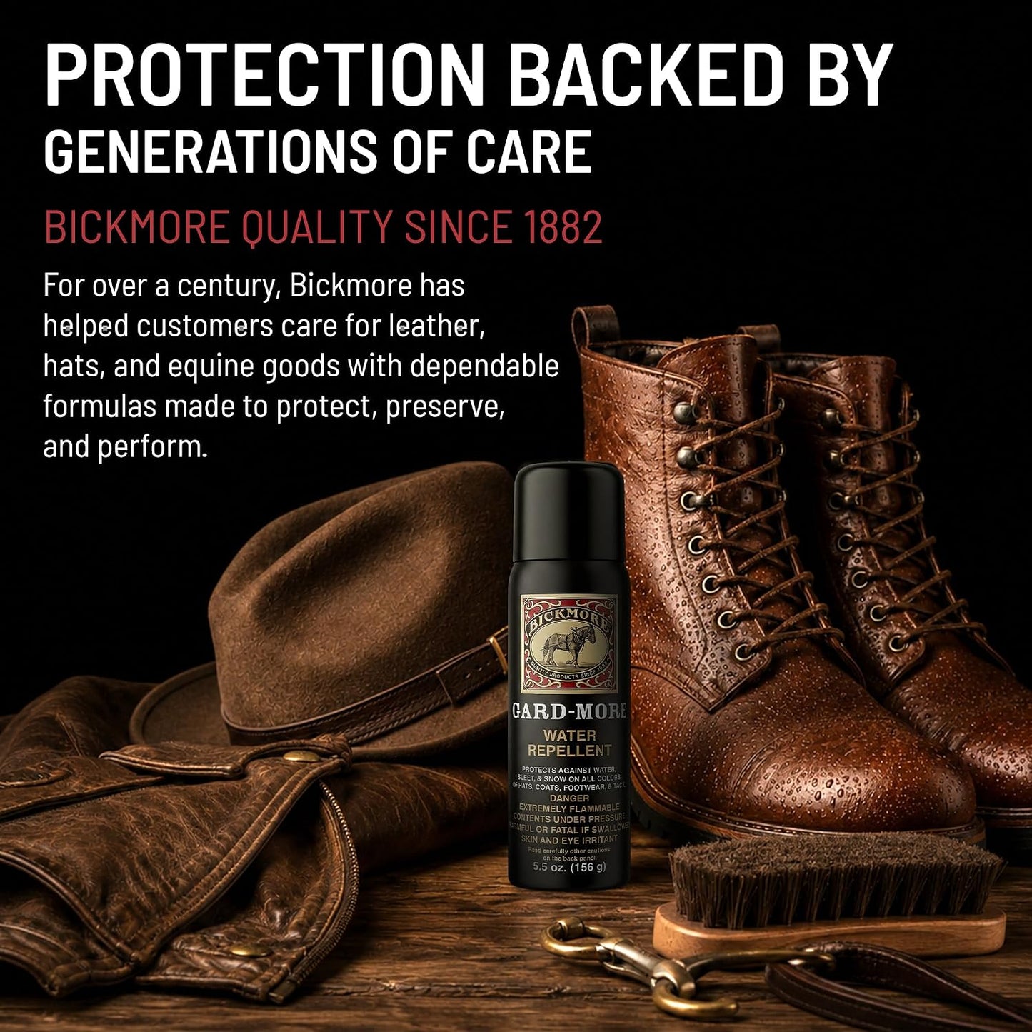 Gard-More Water & Stain Repellent | Leather & Suede Protector Spray | Shoe Waterproof Spray | Heavy Duty Fabric Protector for Leather Boots, Hats, Jackets & UGGs | Won't Darken or Yellow | Made in USA