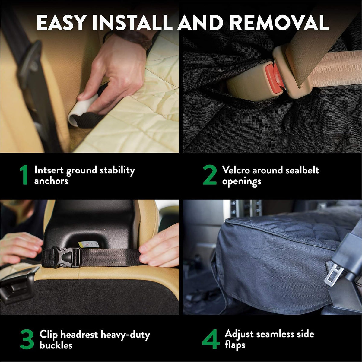 Plush Paws Products Premium Rear Car Seat Protector w/Hammock | Washable & Waterproof Back Seat Dog Cover for Car, Truck, & SUV | Nonslip, Tear Resistant Pet Seat Cover | X-Large Grey