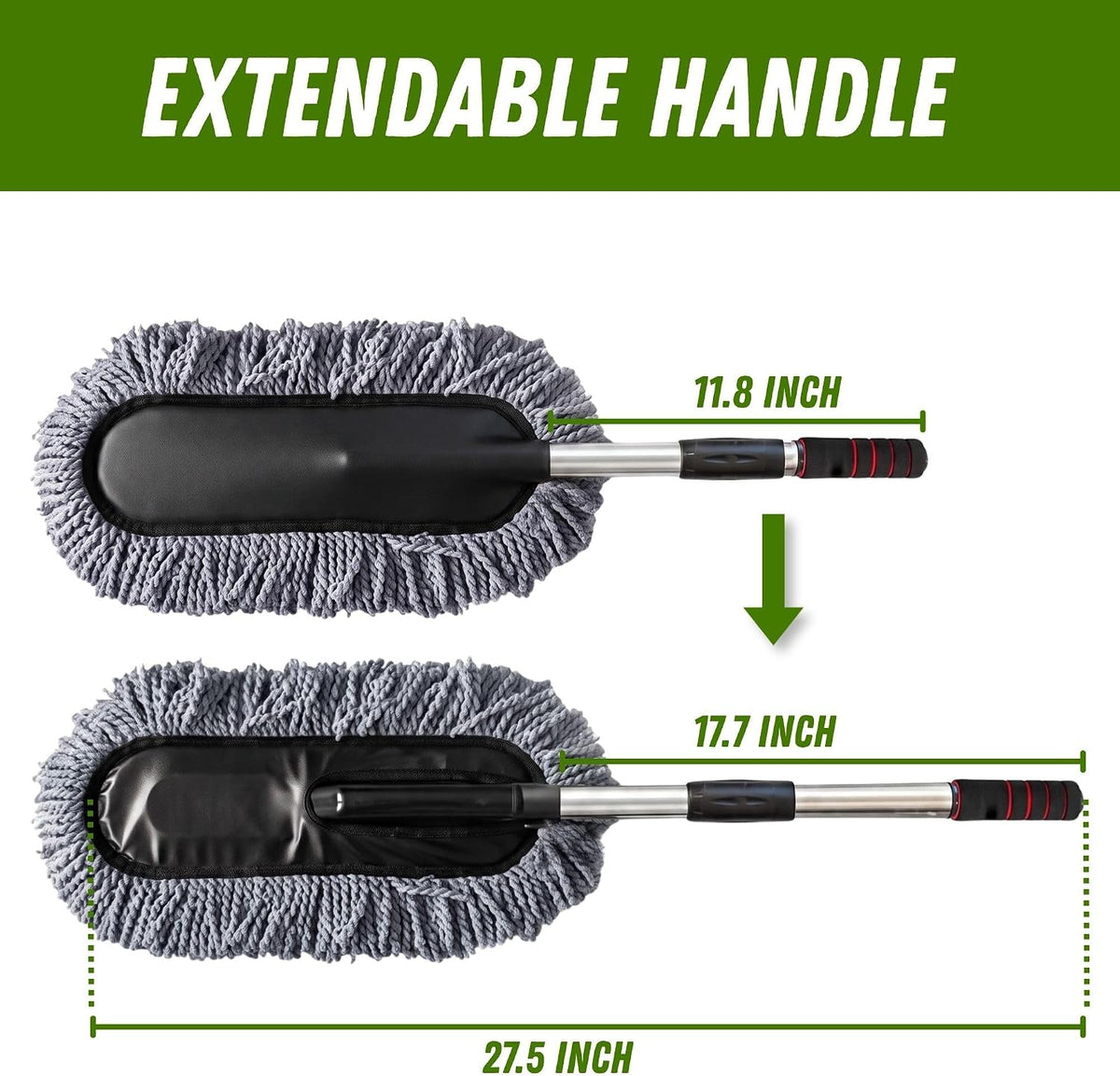 Microfiber Car Duster Scratch-Free, Car Dust Brush for Exterior Cleaning