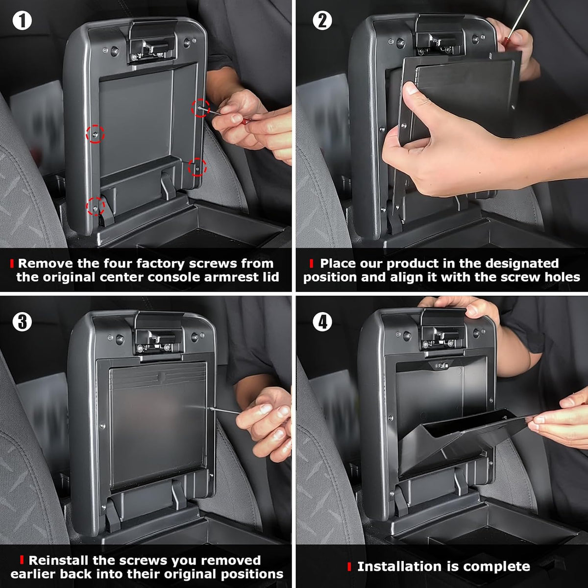 Carlimeki Center Console Organizer (3-piece set)