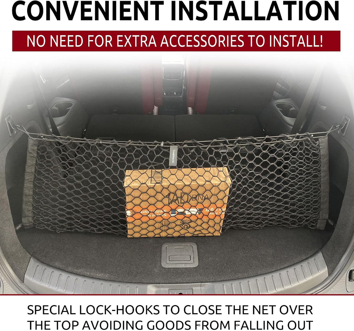 Envelope Style Trunk Mesh Cargo Net for Mazda CX-9 2007-2023 - Car Accessories - Premium Trunk Organizers and Storage - Cargo Net for SUV - Vehicle Carrier Organizer for Mazda CX-9
