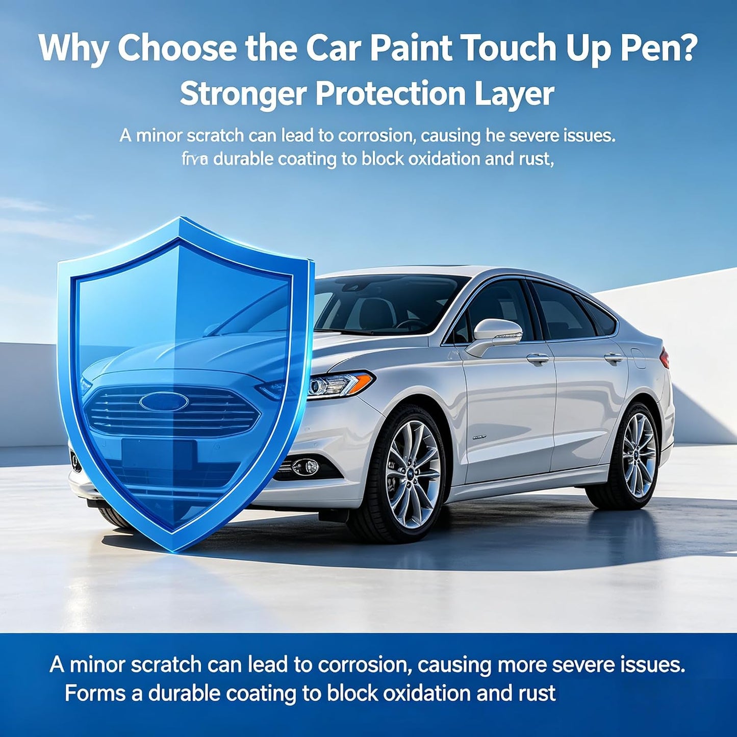 Carbonized Gray Metallic(M7) Touch Up Paint Compatible with Ford 2-in-1 Car Scratch Repair Pen for Rock Chips, Door Scratches&Paint Nicks Exact Color Match Quick Dry DIY Fix for F-150 Explorer