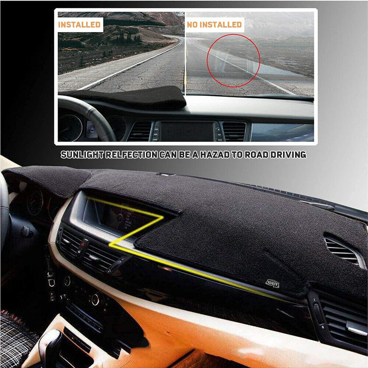 MODIGT Dashboard Cover Mat Fit for 2007-2012 Nissan Altima Dash Cover Pad